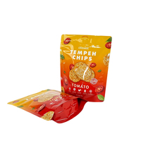 Sachet d'emballage alimentaire personnalisé imprimé, réutilisable, souple au toucher, avec fermeture éclair, pour bonbons et gommes