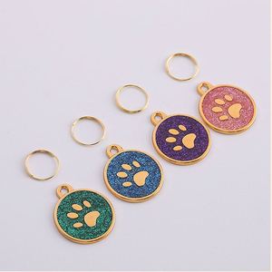 Plaque d'identification personnalisée pour chien avec empreinte de patte, gravée au laser, style dessin animé, accessoire élégant pour collier de chien, ornement pour animal de compagnie - Product Image 4