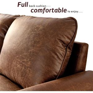 Sofá cama de tela con cubierta eléctrica comprimida de madera maciza, sofá de tela de microfibra de cuero moderno impermeable, sofás pequeños de 2 plazas - Product Image 5