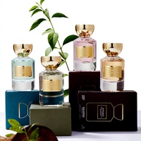 Flacon en verre cylindrique vide pour huile de parfum avec pulvérisateur à pompe 50ml 100ml 250ml, surface sérigraphiée, emballage en boîte