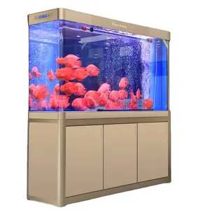 Sunsun חם כיפוף זכוכית קיר מסך דגי טנק בינוני וגדול אקולוגי האקווריום דג הזהב arowana טנק