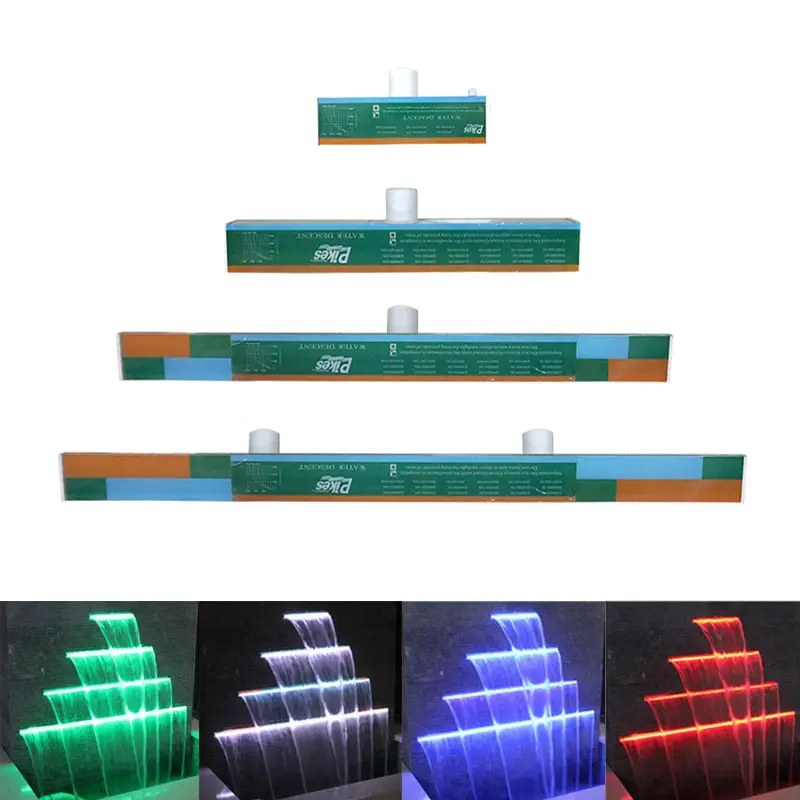 น้ำตกอะคริลิคแอตแลนติกวอเตอร์การ์เด้นน้ำตกน้ำตกที่มีสีสัน LED