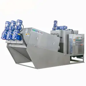 multi disk twin snail screw machinery press for food waste water treatment sludge dewatering procedure