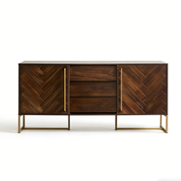 Meuble TV moderne à 2 portes avec pieds en métal, console multimédia pour salon, meuble de rangement, unité TV pour salon
