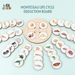 Hoye Crafts Nouveau Kit de l'Évolution de l'Organisme, Jeu d'Autocollants DIY Éducatif, Jeu d'Association, 10 Créatures, Tableau de l'Évolution de l'Organisme Montessori - Product Image 2