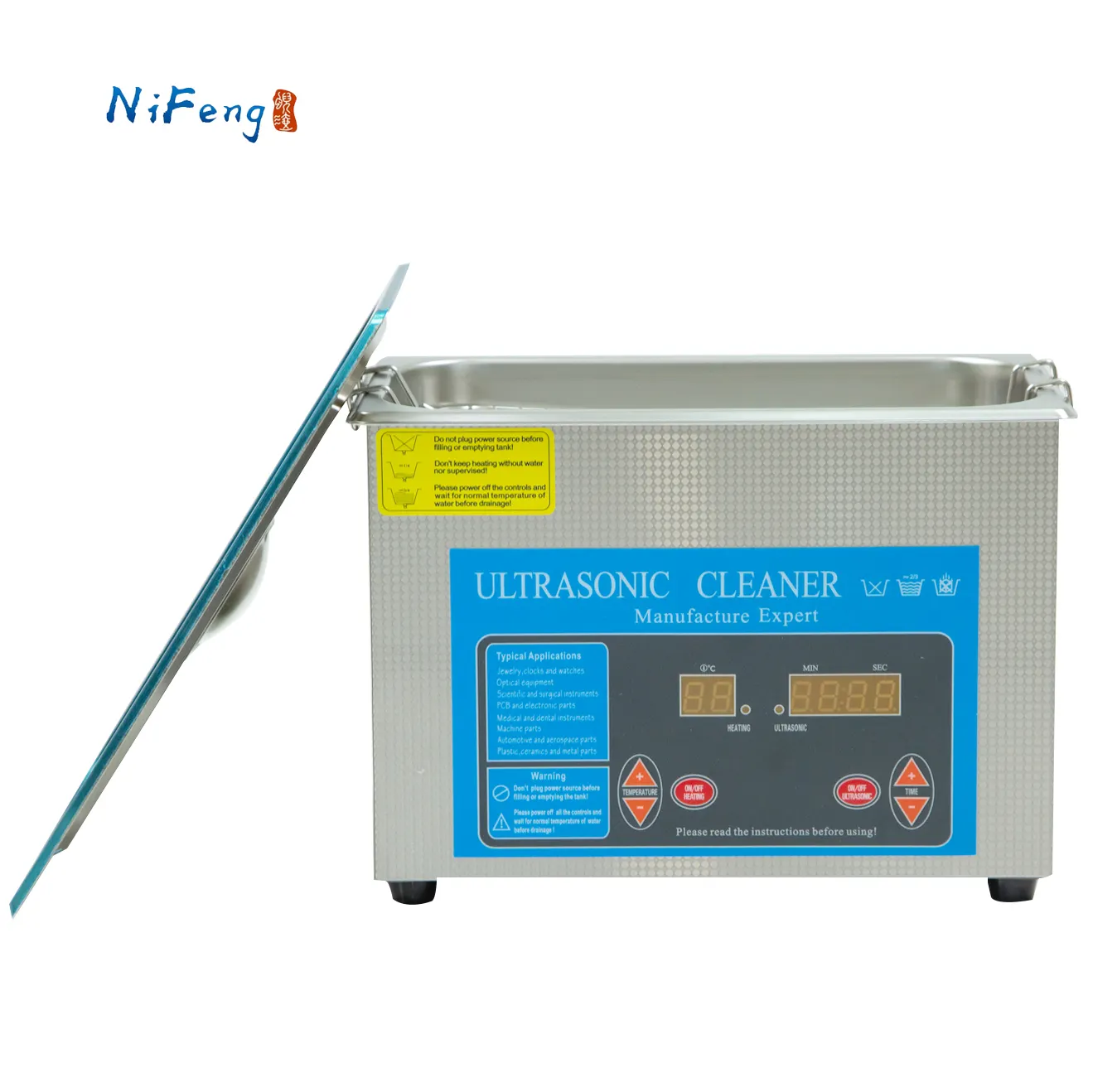 Ultrasonic Cleaner Solution Heated Ultrasonic Cleaner For Jewelry Watch Cleaning Industry Heated Heater With Drainage
