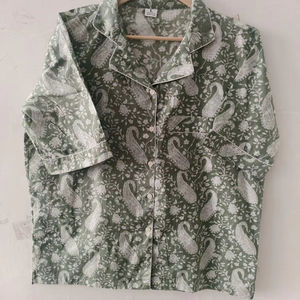 Nouveauté Ensemble de pyjama en coton imprimé tissé élégant pour femmes 100% coton été printemps luxe - Product Image 1