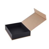 Boîte cadeau rectangulaire en papier kraft biodégradable sur mesure avec fenêtre transparente et poignée - Emballage réutilisable