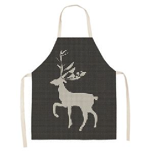 Tablier de cuisine de Noël personnalisé et durable en polyester et lin avec motif et design cactus, sans poches, pour usage intérieur - Product Image 4