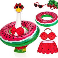 Vêtements pour oies de compagnie style hawaïen tropical, chemise à imprimé fruits, couronne de fleurs en paille, tenue de promenade quotidienne, vêtements pour oies de porche