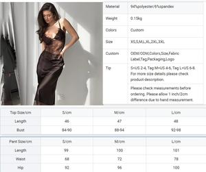 QINSI Robe de nuit élégante à bretelles et décolleté plongeant, sexy, avec empiècements en dentelle, <span class=keywords><strong>dos</strong></span> <span class=keywords><strong>nu</strong></span>, <span class=keywords><strong>longue</strong></span>, en satin - Product Image 6