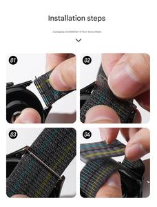 Lionorm móc và vòng lặp thể thao nylon thoáng khí ban nhạc đồng hồ cho Huawei xem GT2 <span class=keywords><strong>3</strong></span> 4 dây đeo cổ tay correa Phụ kiện đồng hồ - Product Image 2