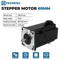 Moteur pas à pas hybride PrimoPal NEMA 24 5 phases, 0,72 degré, couple élevé, moteur de précision pour systèmes CNC et de contrôle de mouvement