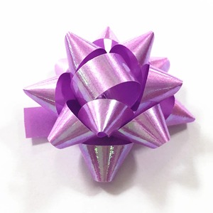 Grace Custom Iridescent Star <b>Bow</b> Metallic Polypropylene Woven <b>Gift</b> Ribbon for Christmas Packaging and Decoration - Product Image 2