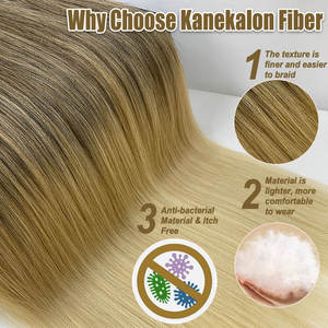 Cabello Trenzado <span class=keywords><strong>Kanekalon</strong></span> Blanco, Mayoristas <span class=keywords><strong>de</strong></span> Cabello Trenzado Xuchang en China - Product Image 3