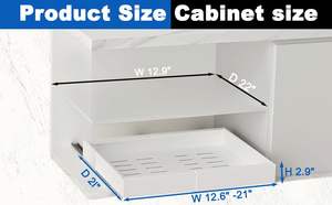 2 Packs d'organisateurs d'armoires extensibles et extensibles, étagères de rangement à <span class=keywords><strong>tiroirs</strong></span> <span class=keywords><strong>coulissants</strong></span> réglables - Product Image 2