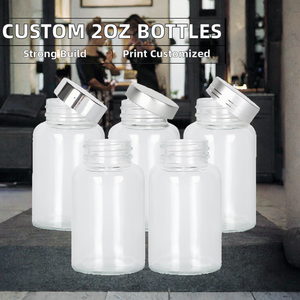Manufacturer Direct Custom Printing Boston Round <b>Bottle</b> with Screw Cap 1/2OZ 2OZ for Liquid Medicine <b>Dropper</b> Cap - Product Image 2