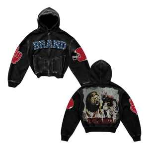 เสื้อแจ็กเก็ตซิปแบบมีซิปผ้าเกล็ดปลาเทอร์รี่ปรับได้ตามต้องการ - Product Image 1