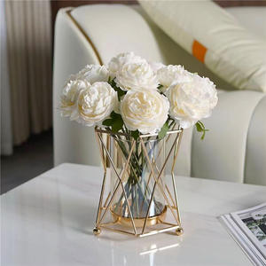 <span class=keywords><strong>Moderno</strong></span> nordico artistico vaso di <span class=keywords><strong>vetro</strong></span> di lusso per fiori freschi <span class=keywords><strong>centrotavola</strong></span> rosa - Product Image 5