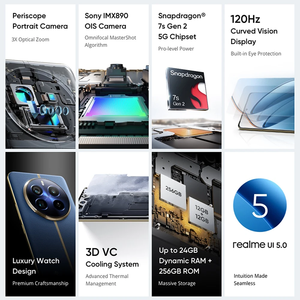 Realme <span class=keywords><strong>12</strong></span> Pro + Plus 5g智能手机原装用于骁龙7s Gen 2 64MP OIS 6.7 "AMOLED 120hz 5000毫安时超级vooc NFC中国 - Product Image 4