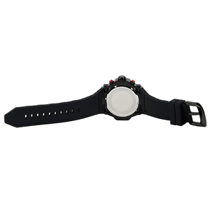 Reloj de pulsera de emparejamiento negro y rojo Movimiento japonés Diseño de remache Reloj de moda Pantalla de fecha Reloj de cuarzo luminoso para hombres - Product Image 5