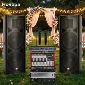 Système de sonorisation PA haut de gamme 15 pouces, haut-parleur pleine gamme, amplificateur de puissance, mixeur pour performances sur scène, système sonore complet - Product Image 1