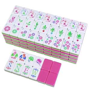 160 Fichas de Mahjong Oh My American, Juego de Mahjong Mini Acrílico de 4 Capas, Fichas de Mahjong Americanas de Lujo en 4 Colores: Rosa, Verde, Azul y Naranja - Product Image 2