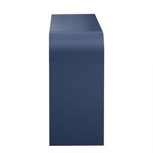 Mesa de consola DB TREXM Navy con superficie lisa de silueta redondeada moderna única y 2 cajones para sala de estar o entrada - Product Image 3