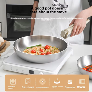 Bộ nồi chảo inox 304 cao cấp, chống dính, sử dụng điện từ, tay cầm tháo rời, dùng cho nhà bếp gia đình - Product Image 4