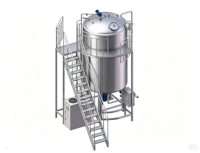Système de mélange de liquides à double enveloppe en acier inoxydable de qualité alimentaire sur mesure, réservoir automatisé pour la préparation de yaourts et de boissons