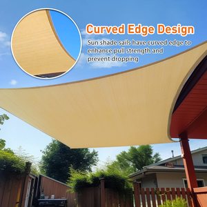Bloc UV 10 'x 13' 185GSM voiles <span class=keywords><strong>d</strong></span>'ombre de rectangle pour le jardin de patio extérieur - Product Image 2