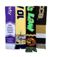 Écharpe et bannière de drapeau en acrylique tricoté sport personnalisé, nouvelle mode, style long avec motif gratuit