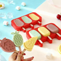 Moules en silicone écologiques à formes de dessins animés multiples, moules de haute qualité pour sucettes glacées et glaces pour les tout-petits, fabrication maison de produits congelés
