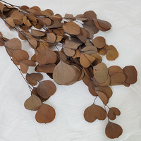 Echte Getrocknete Grüne Apfelblätter, Eukalyptus-Stiele, Konservierter Silver Dollar Eukalyptus für Weihnachts- und Hochzeits-Blumenarrangements