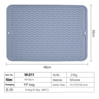 Grand dessous-de-plat carré en silicone, résistant à la chaleur et imperméable, épais, antidérapant, pour plats et tasses chauds de cuisine