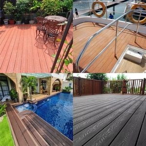 Plancher en bois composite imperméable 3D pour l'extérieur, revêtement de sol en bois composite, lames de terrasse en bois plastique - Product Image 6