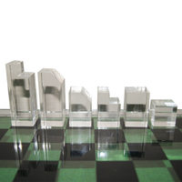 Étui de présentation en acrylique transparent de haute qualité pour jeu d'échecs et de dames, design personnalisé