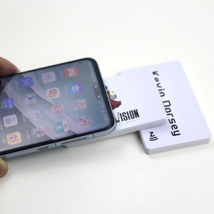 Cartes de visite professionnelles personnalisées en PVC avec logo, éclairage LED de luxe, NFC et RFID - Product Image 1