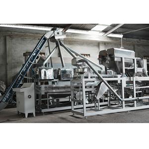 Nouvelle ligne de décorticage de noix de cajou, type double tête de coupe, 12 lames, capacité 1000-1200 kg/h, entièrement automatique, pour grossistes - Product Image 1