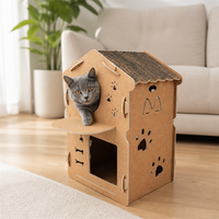 Nid pour chat USMILEPET en chêne naturel écologique, forme et couleur personnalisées, respectueux de l'environnement, adapté aux animaux domestiques, lit pour chaton, maison pour chat d'intérieur