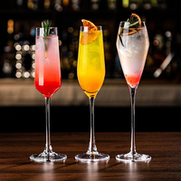Lot de verres à champagne en gros, verres à cocktail à pied haut, verres à vin mousseux à bord incliné pour mariage, fête, bar, articles de bar à boisson