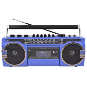 Radio AM FM Portátil Retro con Reproductor de Casetes y Grabador de Audio, Precio de Fábrica - Product Image 1