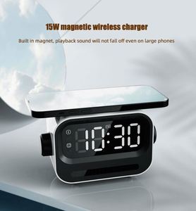 Jedi bán buôn ánh sáng âm nhạc di động sạc không dây với Loa LED ánh sáng và sạc đồng hồ - Product Image 4