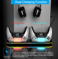 Station de charge de refroidissement pour station de support de chargeur de Console PS5 avec lumière RVB colorée pour stk-DZ501 de manette PS5