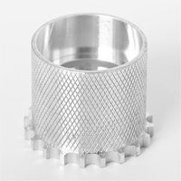 Manchon cannelé diamanté en aluminium 6061 et acier inoxydable, usiné CNC, antidérapant, pour engrenages d'automatisation