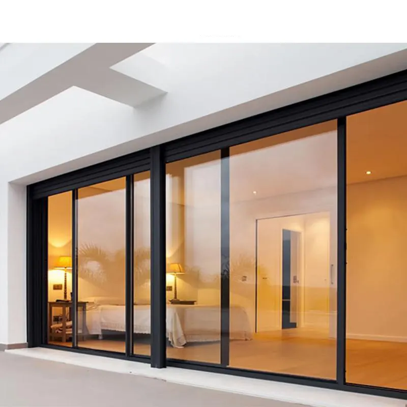 Alucasa производство балкон большой двери подъема и скольжения с термическим разделением 10 футов двойные стеклянные внешние раздвижные двери цены