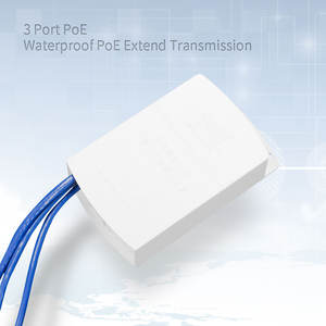 Cina Esterna Impermeabile PoE Extender <span class=keywords><strong>3</strong></span> porte 10/100Mbps Ethernet Extender Cascata fino a 400M IEEE802.3af/A - Product Image 3