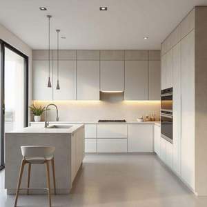 Armoire de cuisine en chêne massif de style farmhouse avec porte à battants fins, moderne et durable - Product Image 3