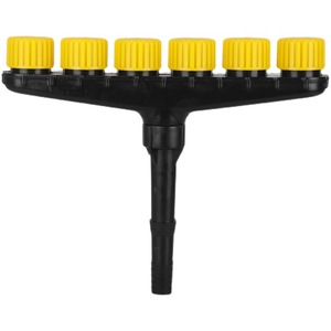 Pulvérisateur à brume, buses d'arrosage, 6 ports, en plastique, pour l'irrigation des jardins, l'aménagement paysager et l'agriculture - Product Image 1