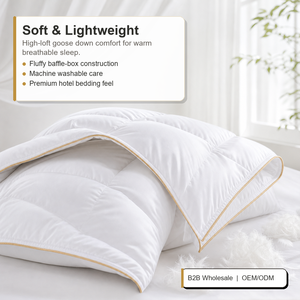 Piumino all'ingrosso 80% Piuma <span class=keywords><strong>d</strong></span>'<span class=keywords><strong>Oca</strong></span>, Trapunta da Letto in Raso 100% Sateen, Piumino Imbottito in Piuma <span class=keywords><strong>d</strong></span>'Eider - Product Image 3